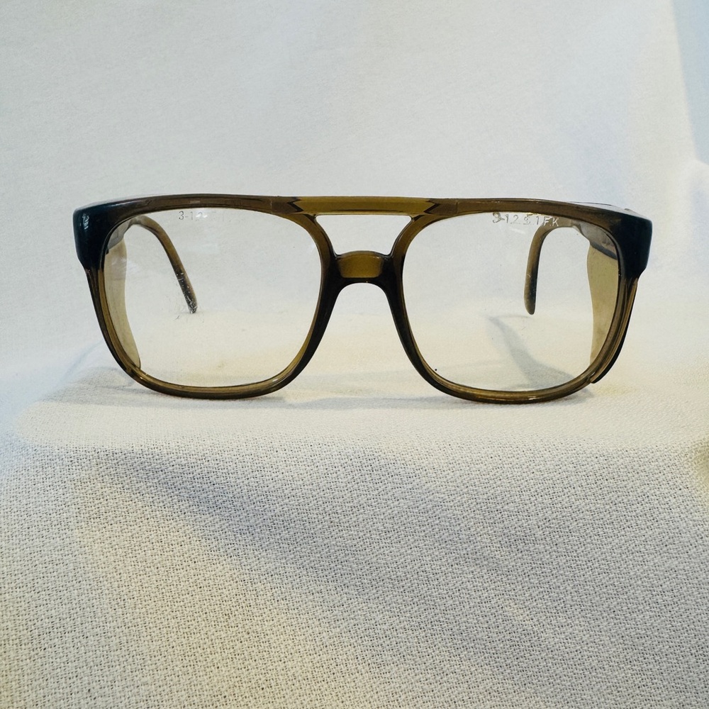Vintage WILLSON Turbo Safety Glasses Aviator Eyeglasses Side Shields Made France